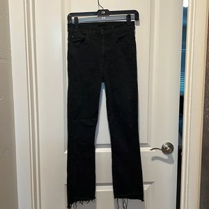 Mother denim insider crop step fray